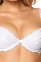 Luxurious bridal white push up bra