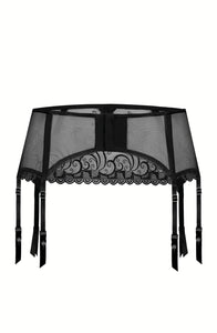 Sensual lace suspender belt