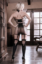 Strappy Cutout Dress with Attached Stockings