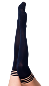 Elegant navy blue stockings