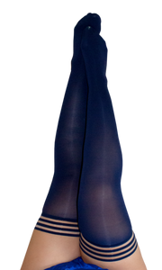 Elegant navy blue stockings