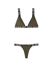 Metallic Boss Bitch Bralette set