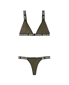 Metallic Boss Bitch Bralette set