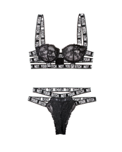 Not Your Bitch Lace Bra & Cutout Panty