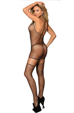 Black net bodystocking