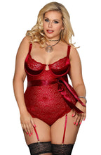 Seductive burgundy plus size bodysuit