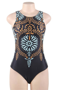 Elegant one-piece swimsuit with a stunning print design