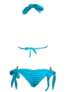 Amber Luxury Top & Tie Side Bottom - Turquoise