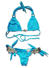 Amber Luxury Top & Tie Side Bottom - Turquoise