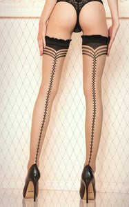 Extravagantly sexy seamed stockings