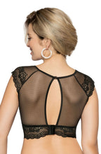 Black lace lingerie top
