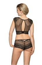 Black lace lingerie top
