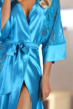 Luxurious long satin robe