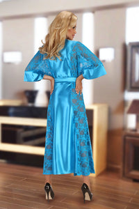 Luxurious long satin robe