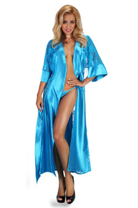 Luxurious long satin robe
