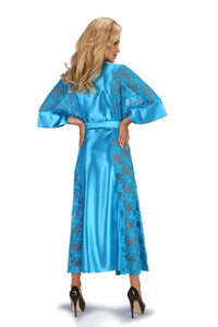 Luxurious long satin robe