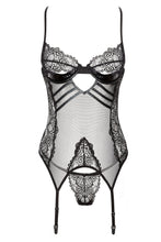 Elegant corset with wetlook details