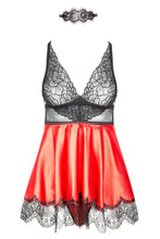 Gorgeous lace nightdress with sensual lace mask
