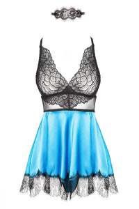 Gorgeous lace nightdress with sensual lace mask