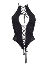Sexy sheer lace-up body