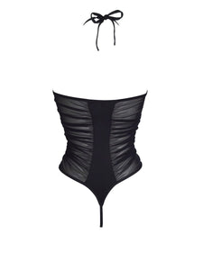 Sexy sheer lace-up body