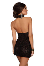 Seductive mini dress with a halterneck