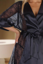 Extremely sexy satin dressing gown