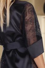 Extremely sexy satin dressing gown