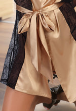 Extremely sexy satin dressing gown