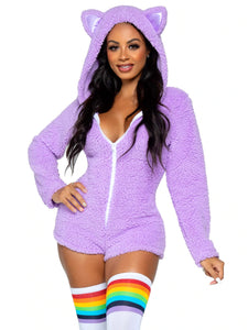 Cozy Cuddle Kitty loungewear women's romper