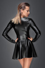 Sexy wetlook mini dress withh corset