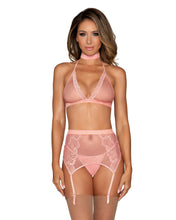 Gorgeous pink bralette set with velvet choker