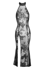 Seductive and elegant sheer tulle long dress