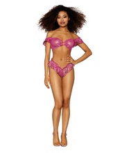 Gold Foiled Lace Bralette and Panty Set