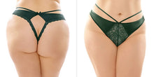 Strappy Microfiber and Lace Thong with Back Cutout - PACK