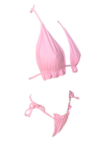 Hanna Triangle Top & Thong Bottom - Baby Pink