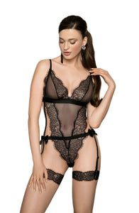 Lace boudoir bodysuit