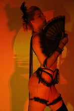 Luxurious designer bdsm strappy bra set
