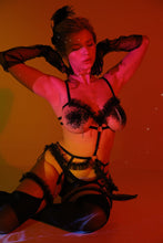 Luxurious designer bdsm strappy bra set