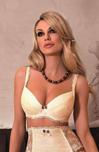 Adorable cream push up bra