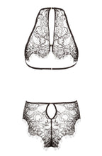 Floral bodysuit with delicate lace