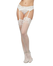 Sheer Thigh High with Lace Top
