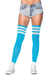 Athlete thigh highs with 3 stripes