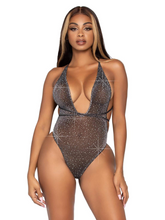 Shimmer Sheer Lurex Rhinestone Bodysuit