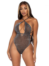 Shimmer Sheer Lurex Rhinestone Bodysuit