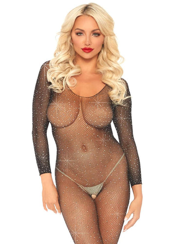 Fishnet bodystockings whith rhinestones