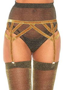 Alluring shimmery garter belt