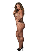 Hot plus size fishnet bodystocking