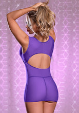 Provocative underboob neon dress
