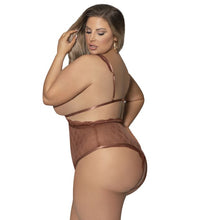 Sexy cupless caramel bodysuit